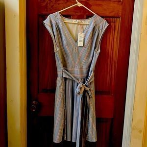 Vineyard Vines Women's Stripe Seersucker Tie Dress (Size 12) NEW NWT